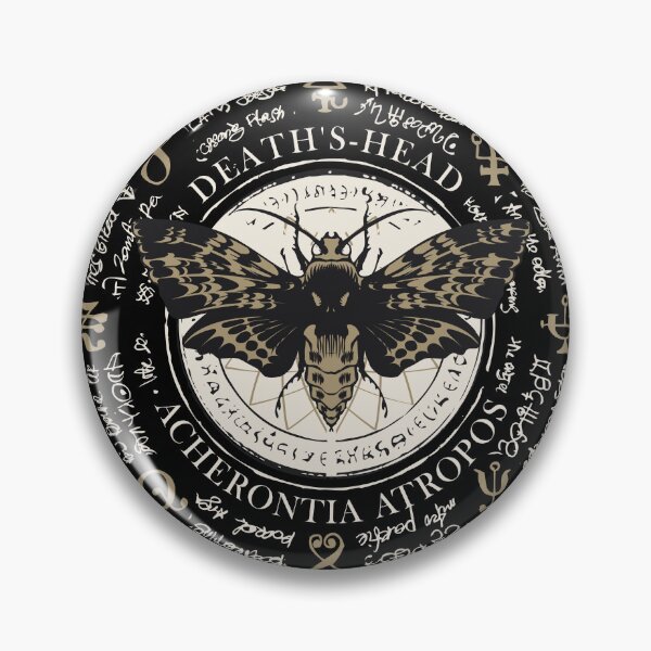 Item preview, Gothic Deaths-head Moth - Occult Moth Alchemy Sigil Entomology Graphic designed and sold by 8thSin.