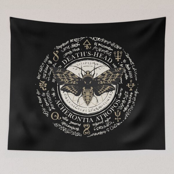 Item preview, Gothic Deaths-head Moth - Occult Moth Alchemy Sigil Entomology Graphic designed and sold by 8thSin.