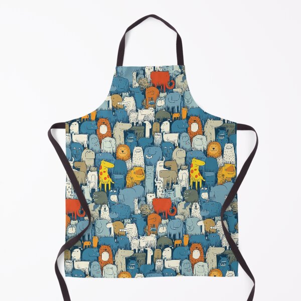 Item preview, Chaotic Blue and White Cartoon Animal Gathering designed and sold by Piotrek0001.