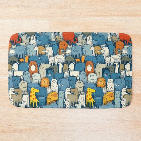 Item preview, Chaotic Blue and White Cartoon Animal Gathering designed and sold by Piotrek0001.
