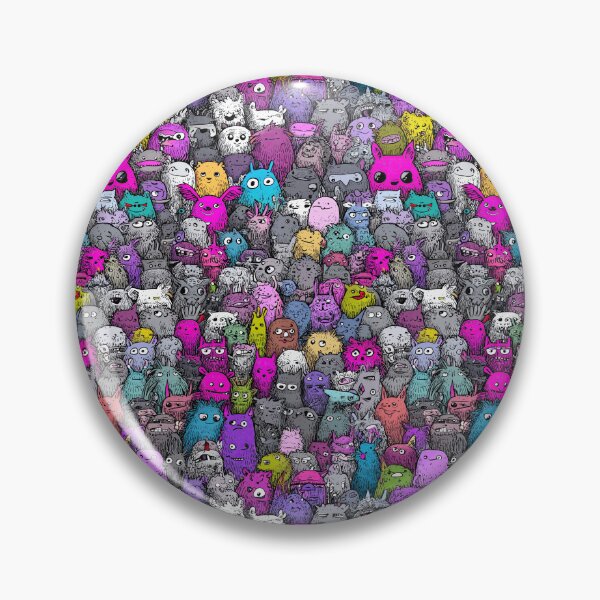 Item preview, Massive Doodle Monster Crowd in Vivid Colors designed and sold by Piotrek0001.