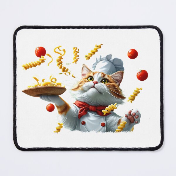 Item preview, Funny Chef Cat Tossing Spaghetti designed and sold by Pixelzo.