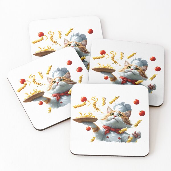 Item preview, Funny Chef Cat Tossing Spaghetti designed and sold by Pixelzo.