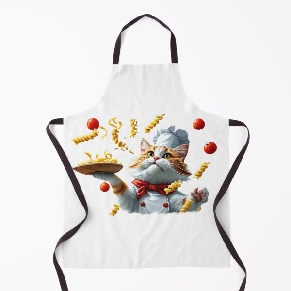 Item preview, Funny Chef Cat Tossing Spaghetti designed and sold by Pixelzo.