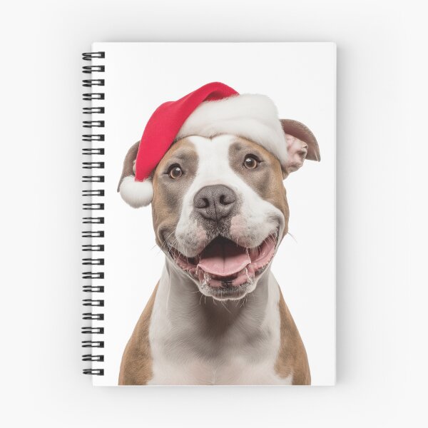Item preview, American Staffordshire Terrier with Christmas Hat – Festive AmStaff dog Xmas Design designed and sold by LazyOwlStore.