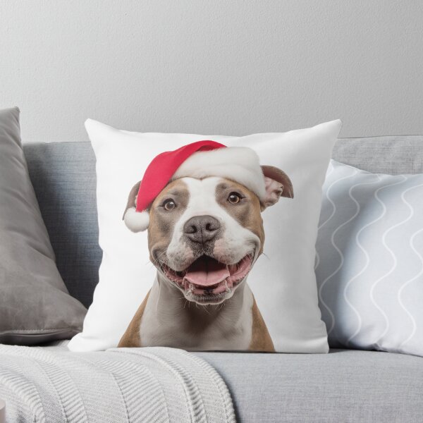 Item preview, American Staffordshire Terrier with Christmas Hat – Festive AmStaff dog Xmas Design designed and sold by LazyOwlStore.