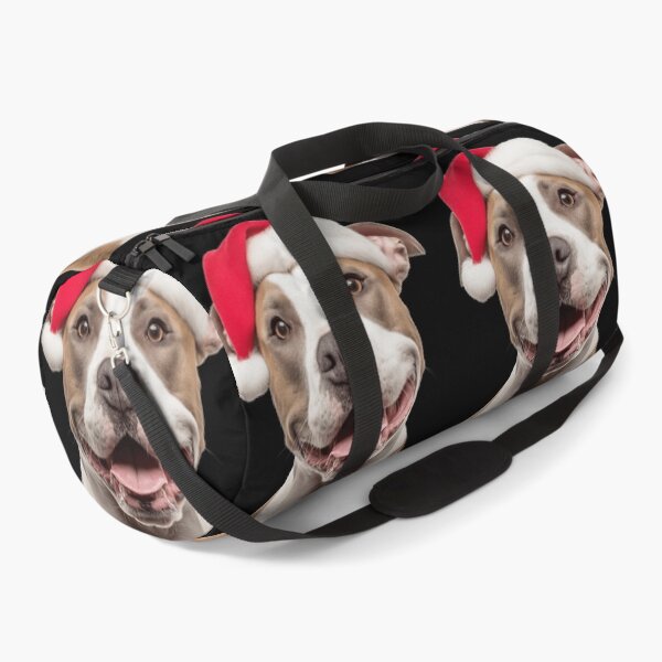 Item preview, American Staffordshire Terrier with Christmas Hat – Festive AmStaff dog Xmas Design designed and sold by LazyOwlStore.
