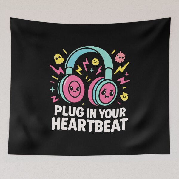Item preview, Plug in Your Heartbeat – Music in the Heart designed and sold by Wear The Sound.