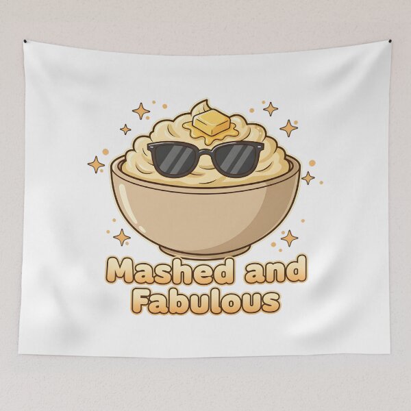 Item preview, Mashed and Fabulous Shirt | Cute Thanksgiving Potato Design (2025) designed and sold by TheNerdsHub.