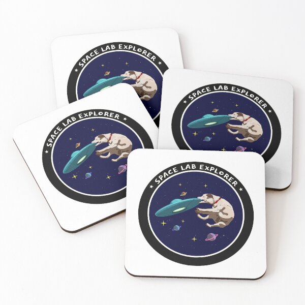 Item preview, Space Lab Explorer – Cosmic Canine Meets UFO Adventure designed and sold by Cloud-Riders.