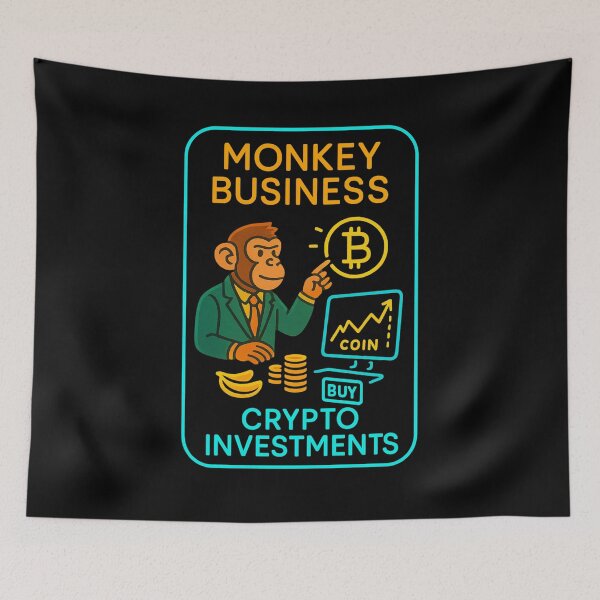 Item preview, MONKEY BUSINESS  – Crypto Investments T-Shirt designed and sold by NAJURE.