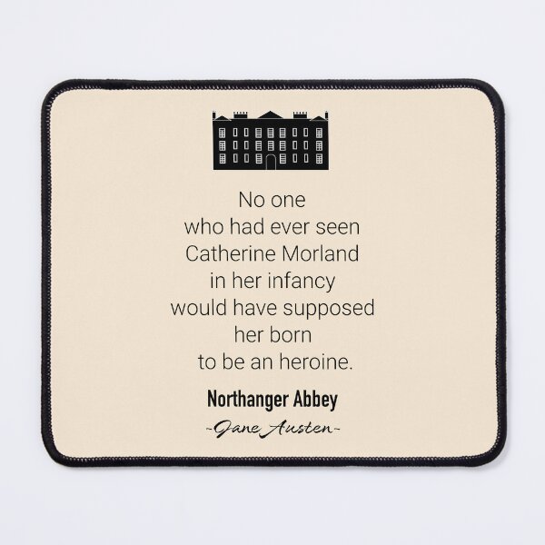 Item preview, First line quote. Northanger Abbey by Jane Austen designed and sold by redcatdecor.