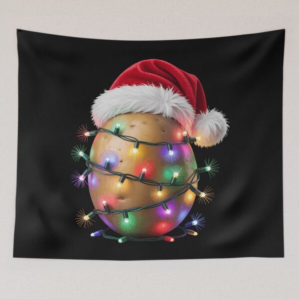 Item preview, Potato Xmas Lights Santa Hat Christmas Vegetables Women Men  designed and sold by clothesy7.