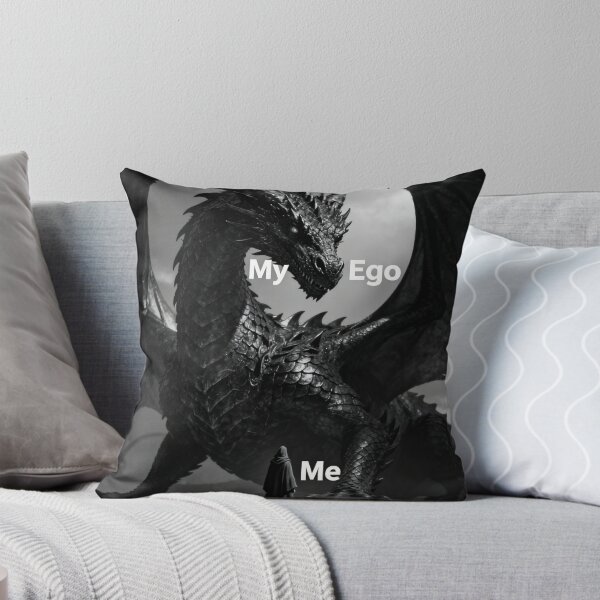 Item preview, My Ego vs Me – Fantasy Dragon Meme designed and sold by dianadouri.