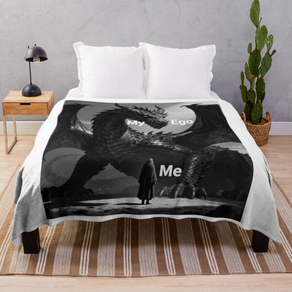 Item preview, My Ego vs Me – Fantasy Dragon Meme designed and sold by dianadouri.