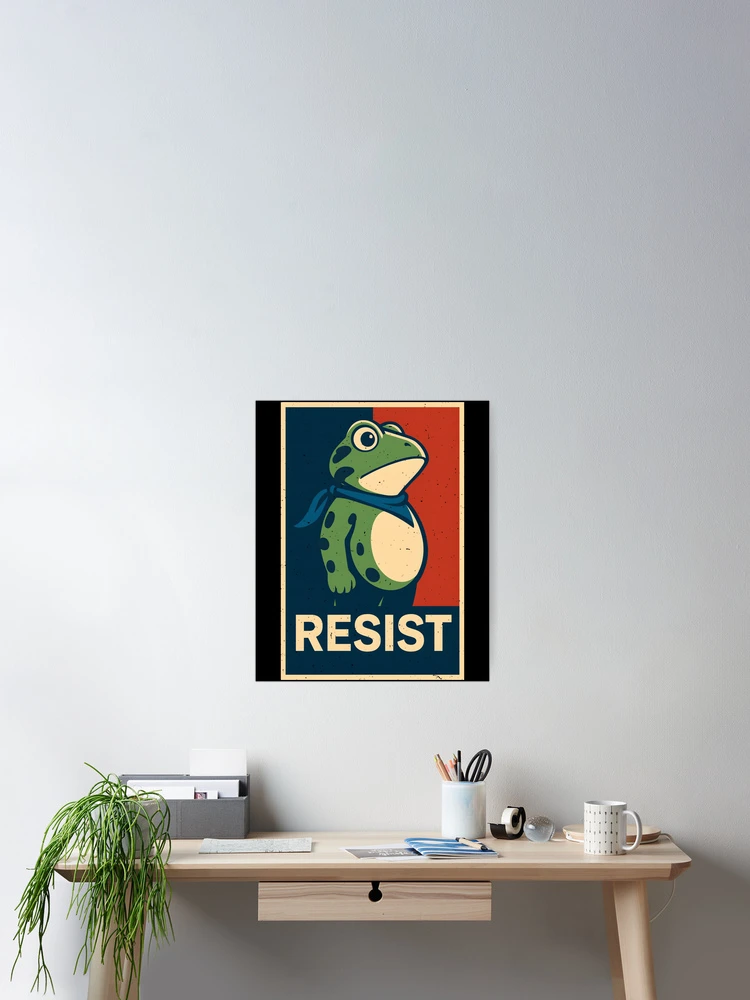 Thumbnail 2 of 3, Poster, Portland Frog Protest designed and sold by Rescoploser.