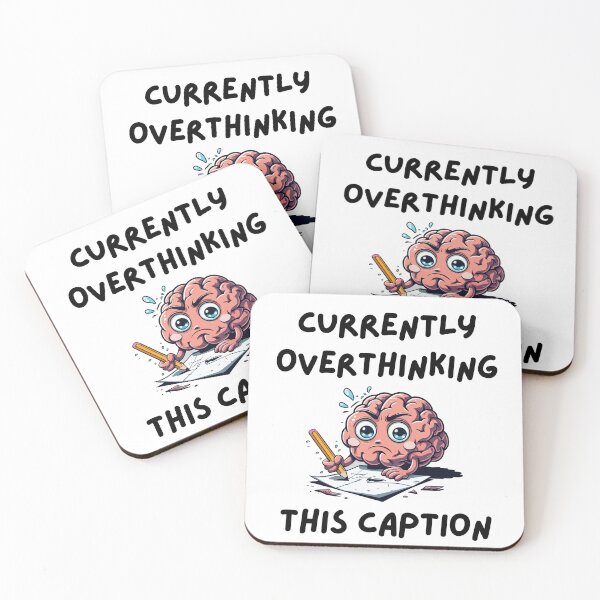 Item preview, "Currently Overthinking This Caption" Funny Overthinker – Relatable Anxiety Humor designed and sold by LA Art.