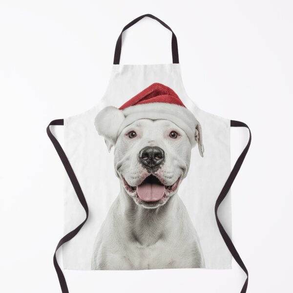 Item preview, Dogo Argentino with Christmas Hat – Festive Argentine Mastiff dog Xmas Design designed and sold by LazyOwlStore.