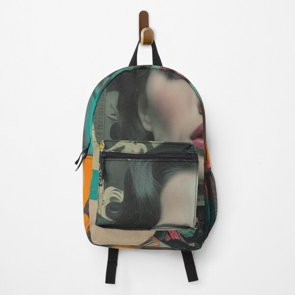 Item preview, Modern Retro Portrait with Vintage Newsprint and Color Blocks designed and sold by Ab.stylelab.