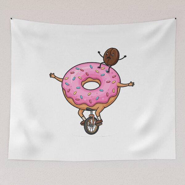 Item preview, Donut Unicycle Sprinkles Funny Cute Cartoon Food designed and sold by TeeARTHY.