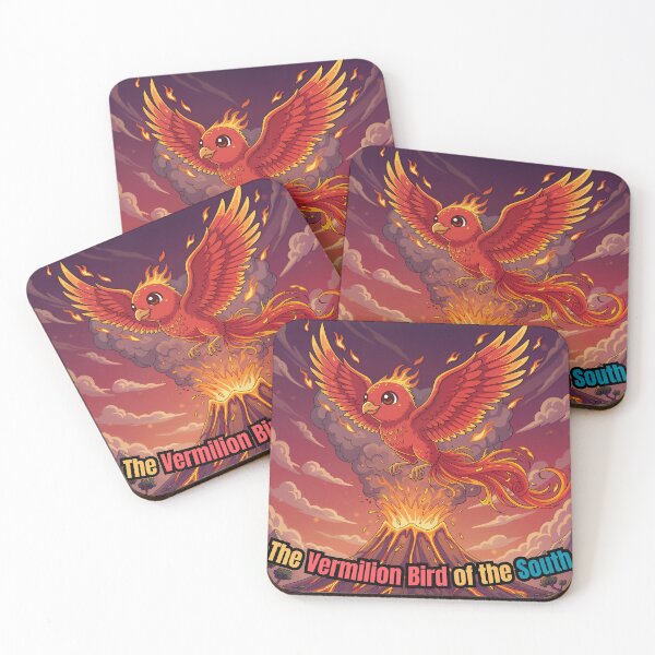 Item preview, Vermilion Bird | Cute South Summer Guardian Design designed and sold by Pets & Memes & Stuff.