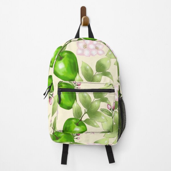 Item preview, Fresh hand drawn digital illustration, apple tree, green apple, apple flower, with beige background designed and sold by dreamseller88.