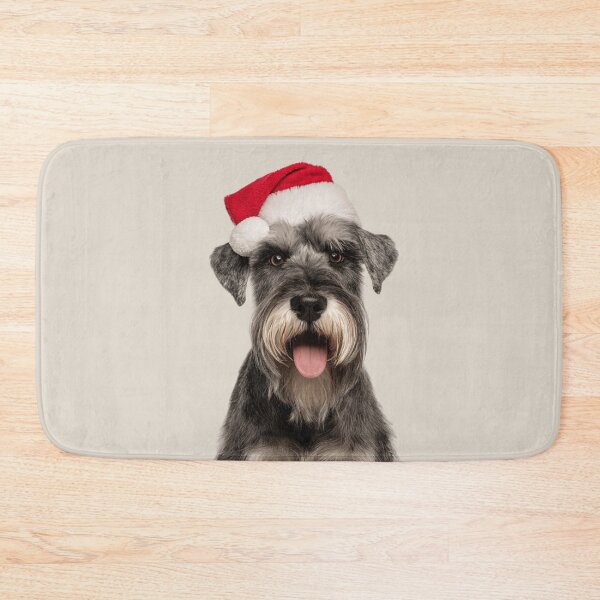 Item preview, Standard Schnauzer with Christmas Hat – Festive Standard Schnauzer Xmas Design designed and sold by LazyOwlStore.