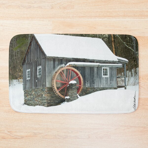 Item preview, Grist Mill in the Snow, Rockingham Vermont designed and sold by srwdesign.