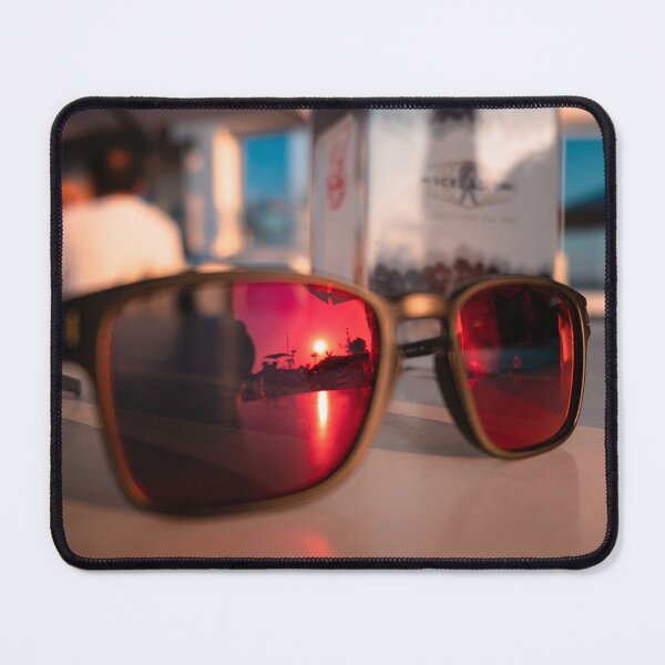 Item preview, Red Sunset Reflection in Sunglasses Lenses - Summer Lifestyle Vibe designed and sold by MDB_Shop.