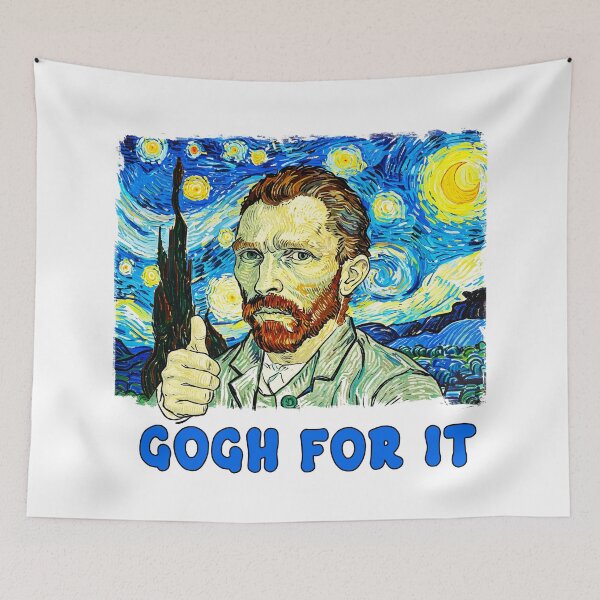 Item preview, Gogh For It Van Gogh Funny Art Pun designed and sold by TeeARTHY.
