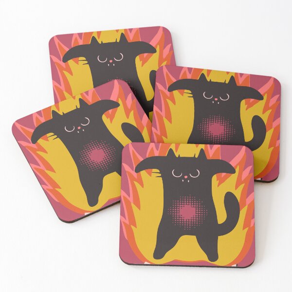 Item preview, Hungry Cat Meme – “I Am Very Hungry” Funny Fiery Cat Illustration ?  designed and sold by T-Chou.