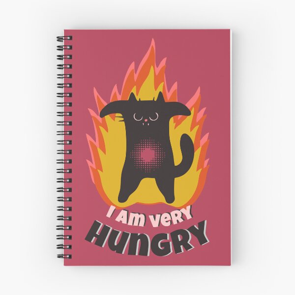 Item preview, Hungry Cat Meme – “I Am Very Hungry” Funny Fiery Cat Illustration ?  designed and sold by T-Chou.