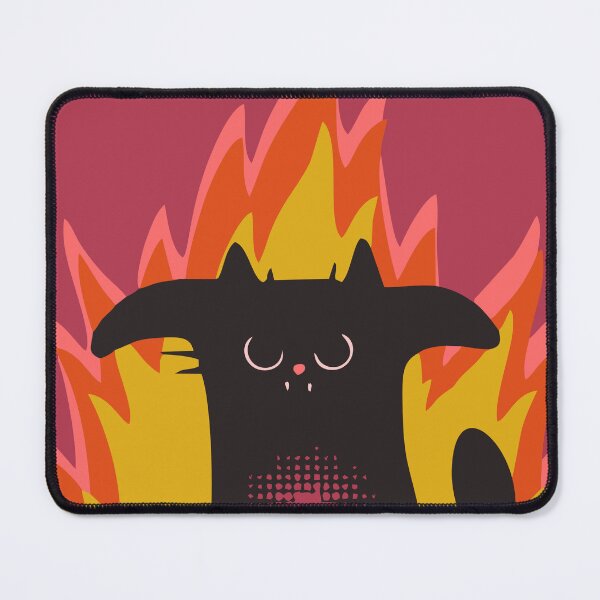 Item preview, Hungry Cat Meme – “I Am Very Hungry” Funny Fiery Cat Illustration ? designed and sold by T-Chou.