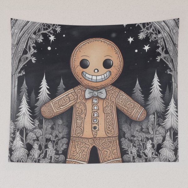 Item preview, 2025 Christmas and Holiday Gingerbread man - Watercolor & Ink 1 designed and sold by KBMediaArt.