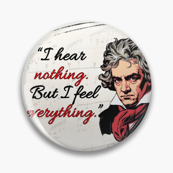 Item preview, Beethoven – I Hear Nothing, But I Feel Everything | Inspirational Classical Music Quote designed and sold by mycreastyle.