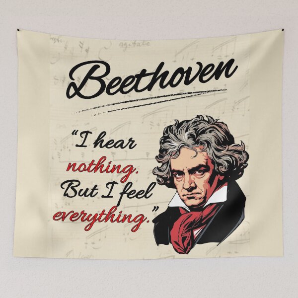 Item preview, Beethoven – I Hear Nothing, But I Feel Everything | Inspirational Classical Music Quote designed and sold by mycreastyle.