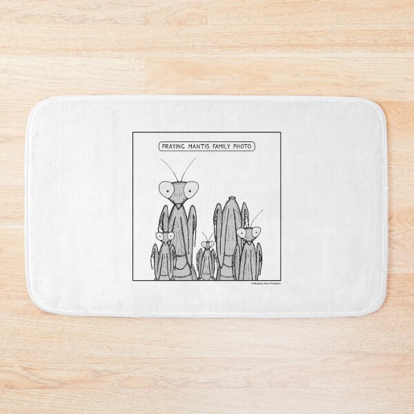 Item preview, Praying Mantis family photo designed and sold by Inklings cartoons.