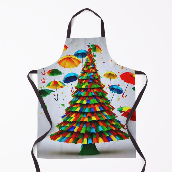 Item preview, Christmas Tree with Crazy Colorful Umbrellas. designed and sold by Zofia Sosnecka.