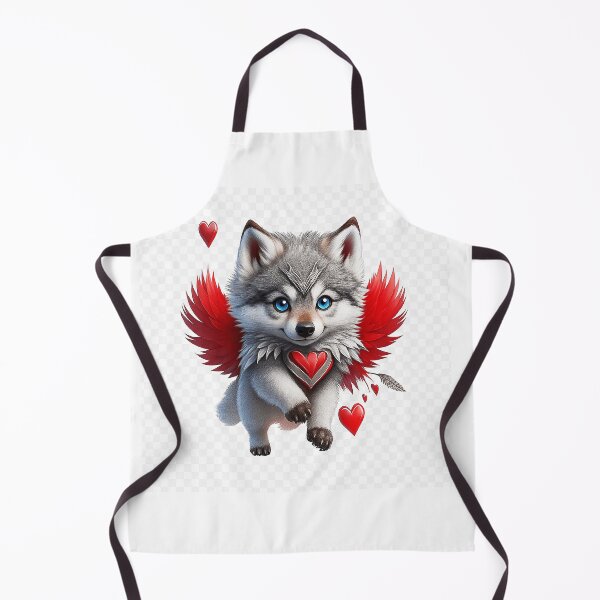 Item preview, Winged Love Wolf – Cute Fantasy Heart Pup designed and sold by Mirkoniart.