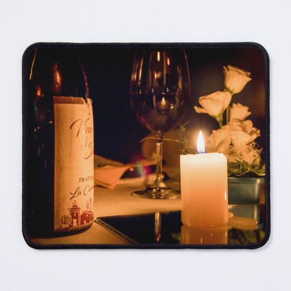 Item preview, Romantic Dinner Candlelight Still Life - Wine, Roses, and Warm Glow designed and sold by MDB_Shop.