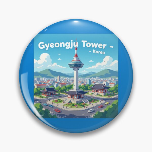 Item preview, Gyeongju Tower Korea – 3D Funny Sketch , designed and sold by PaintMeWorld.