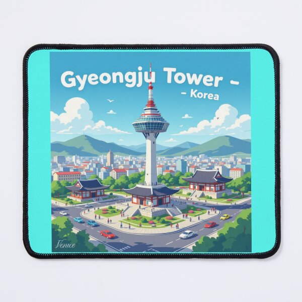 Item preview, Gyeongju Tower Korea – 3D Funny Sketch , designed and sold by PaintMeWorld.