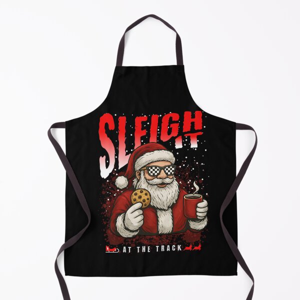 Item preview, Sleigh It At The Track – Funny Santa Racing Christmas Coffee & Cookies Car Guy designed and sold by CarantinedChaos.