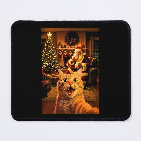 Item preview, Funny Cat Selfie with Santa Claus Christmas Meme designed and sold by FerminVigo.