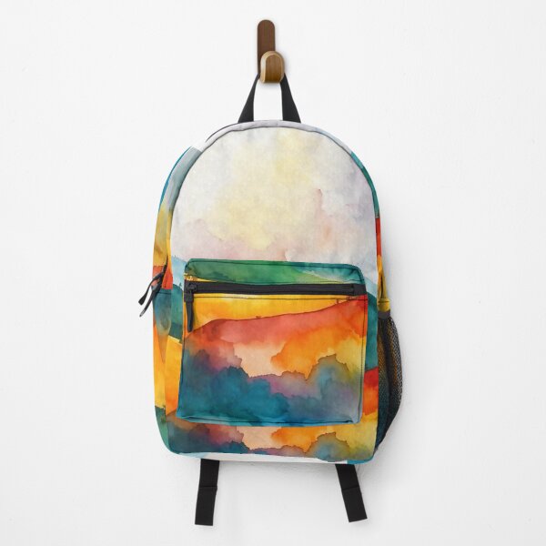 Item preview, Abstract Watercolor Hills on Textured Paper | Expressive Landscape Art designed and sold by Vivid Studio.