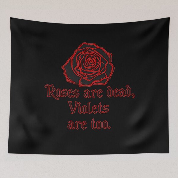 Item preview, A black and red rose. “Roses Are Dead, Violets Are Too” 1 designed and sold by Neon G.