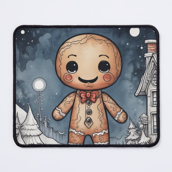 Item preview, 2025 Christmas and Holiday Gingerbread man - Watercolor & Ink 4 designed and sold by KBMediaArt.