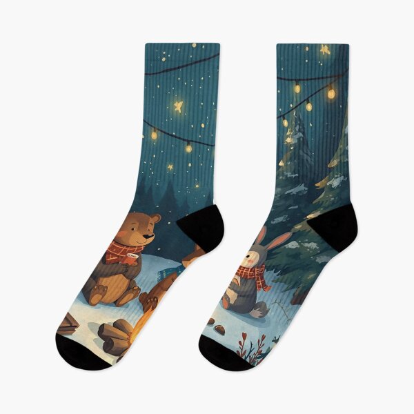 Item preview, Winter Forest Bonfire Gathering designed and sold by WildlifeWhimsy.