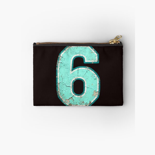 Item preview, Vintage Turquoise Six Distressed Number designed and sold by dianadouri.