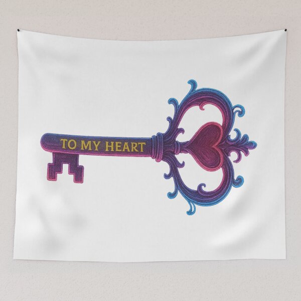 Item preview, Antique Key “To My Heart” – Neon Edition designed and sold by Gletschie.